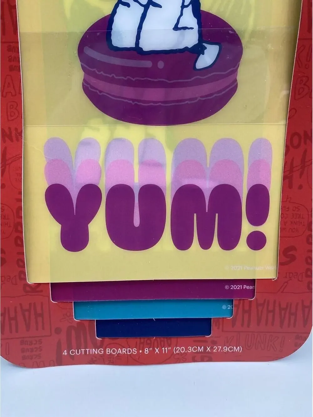 Snoopy Peanuts 4-Pack Flexible Cutting Boards Kitchen Housewarming Gift NEW